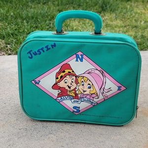 Vtg 1990 Alvin and The Chipmunks Alvin and Brittany Mini Suitcase
